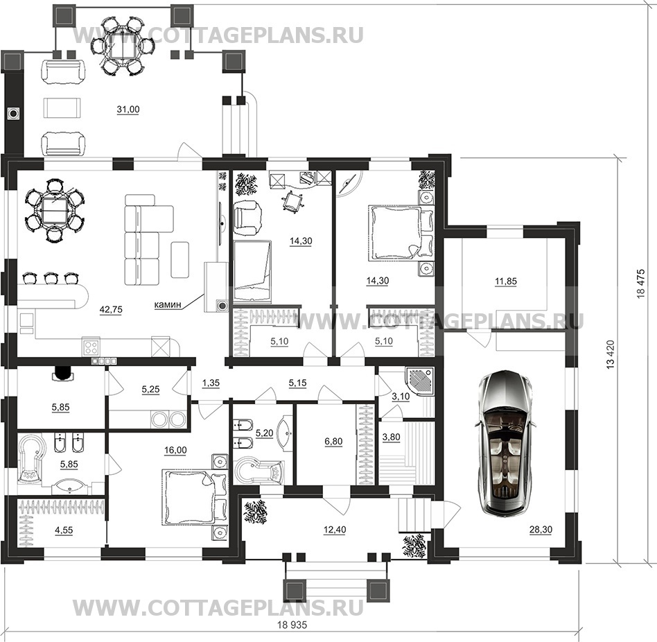 Поэтажные планы проект дома 90-72 общ. площадь 184,60 м2