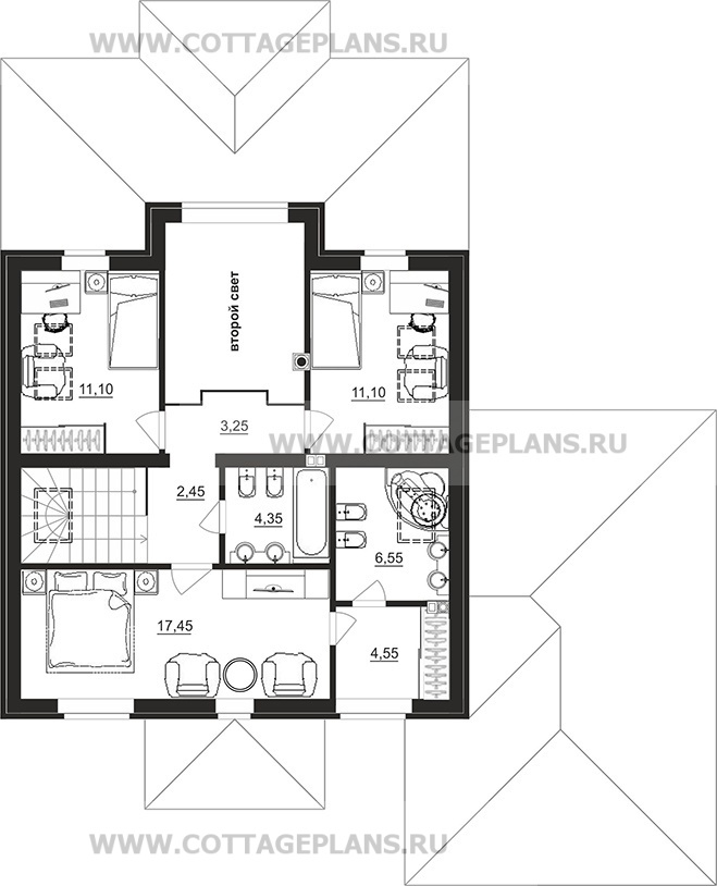 Поэтажные планы проект дома 200-03 общ. площадь 161,20 м2