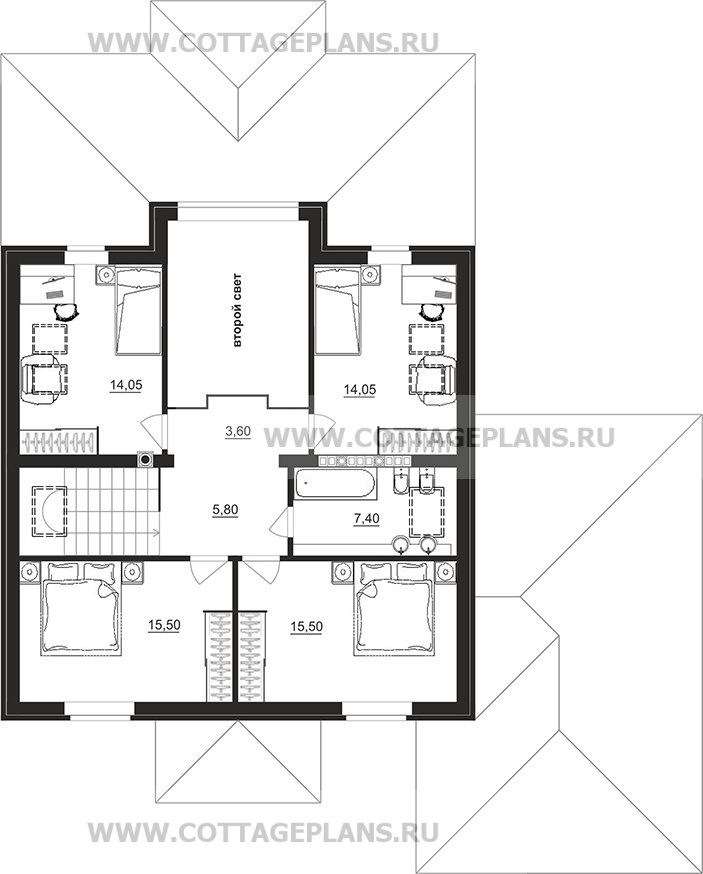 Поэтажные планы проект дома 201-04 общ. площадь 284,60 м2