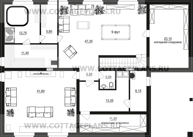 Поэтажные планы проект дома 28-08 общ. площадь 318,00 м2