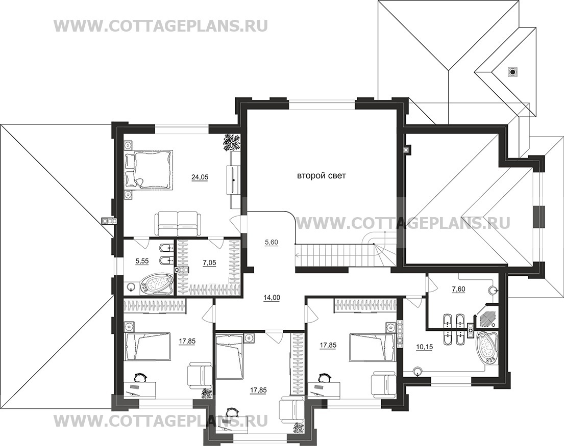 Поэтажные планы проект дома 102-83 общ. площадь 360,25 м2