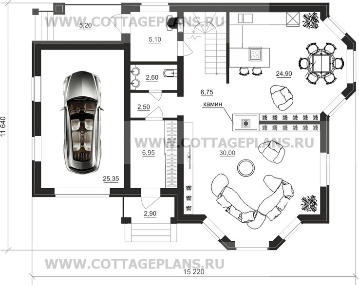Поэтажные планы проект дома 15-19 общ. площадь 168,9 м2
