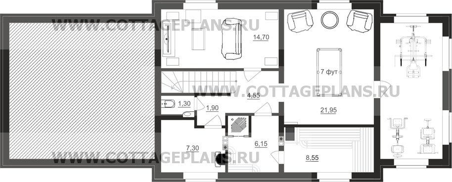 Поэтажные планы проект дома 76-02 общ. площадь 273,10 м2