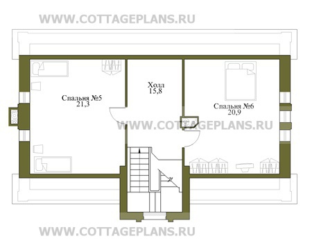 Поэтажные планы проект дома 51-19 общ. площадь 289,0м2