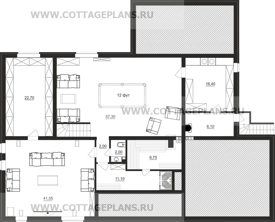 Поэтажные планы проект дома 20-62 общ. площадь 467,95 м2