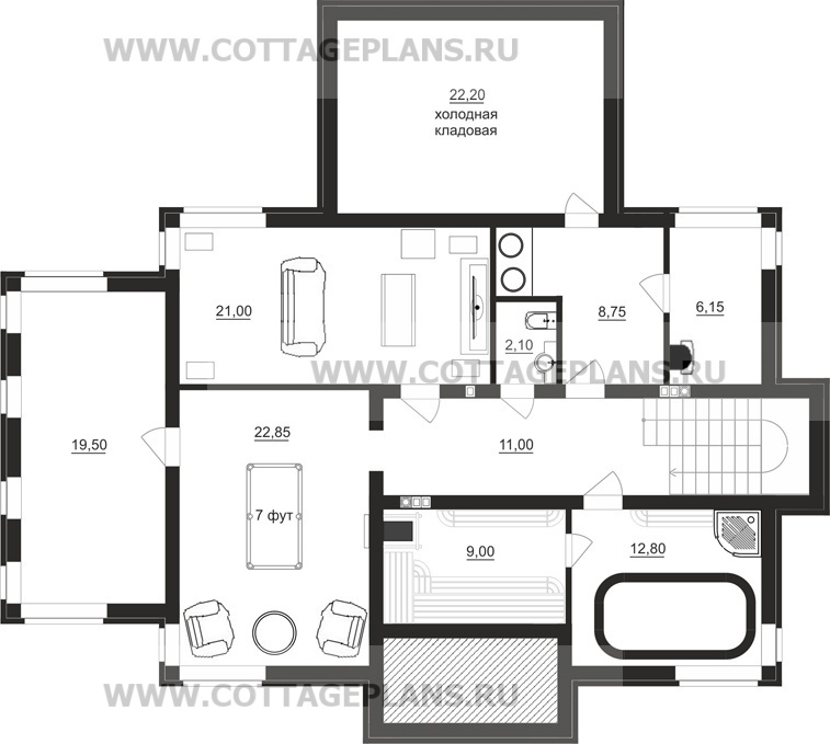 Поэтажные планы проект дома 71-89 общ. площадь 350,40 м2