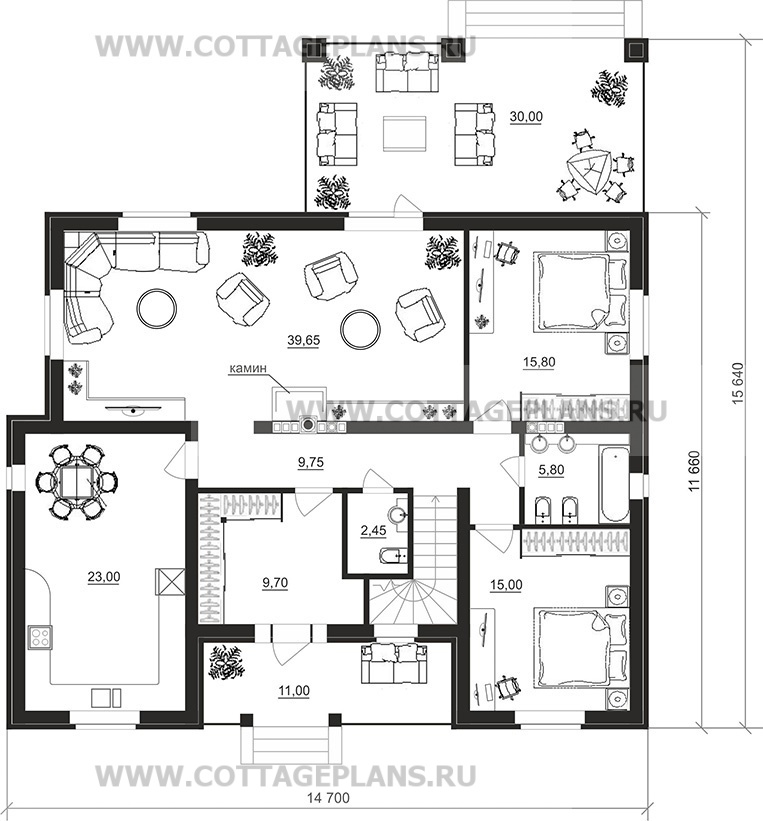 Поэтажные планы проект дома 84-33 общ. площадь 274,75 м2