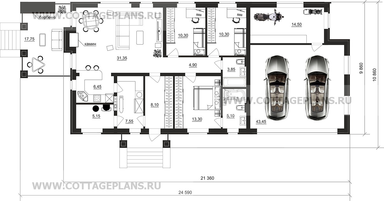 Поэтажные планы проект дома 702-03 общ. площадь 164,30 м2