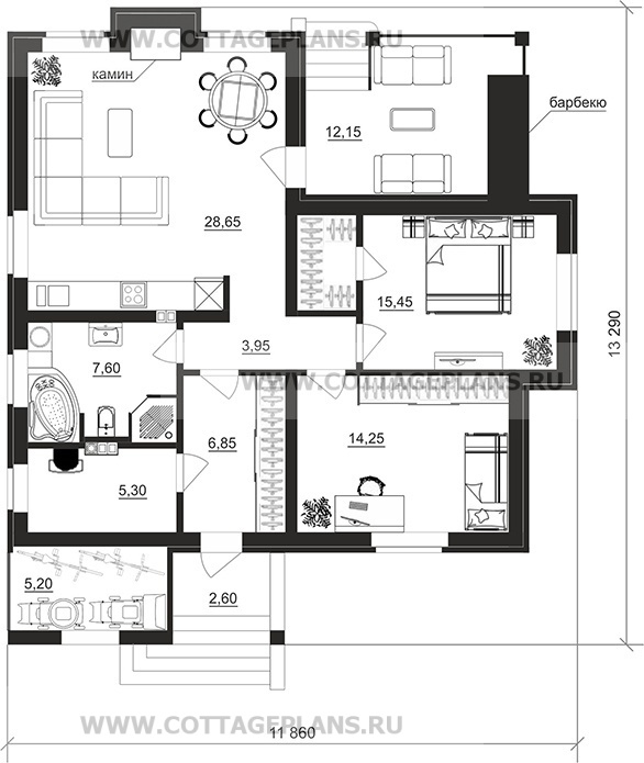 Поэтажные планы проект дома 900-31 общ. площадь 82,05 м2