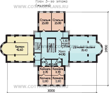 Поэтажные планы проект дома 35-45 общ. площадь 868,3м2