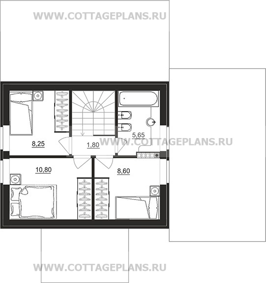 Поэтажные планы проект дома 94-09 общ. площадь 92,90 м2