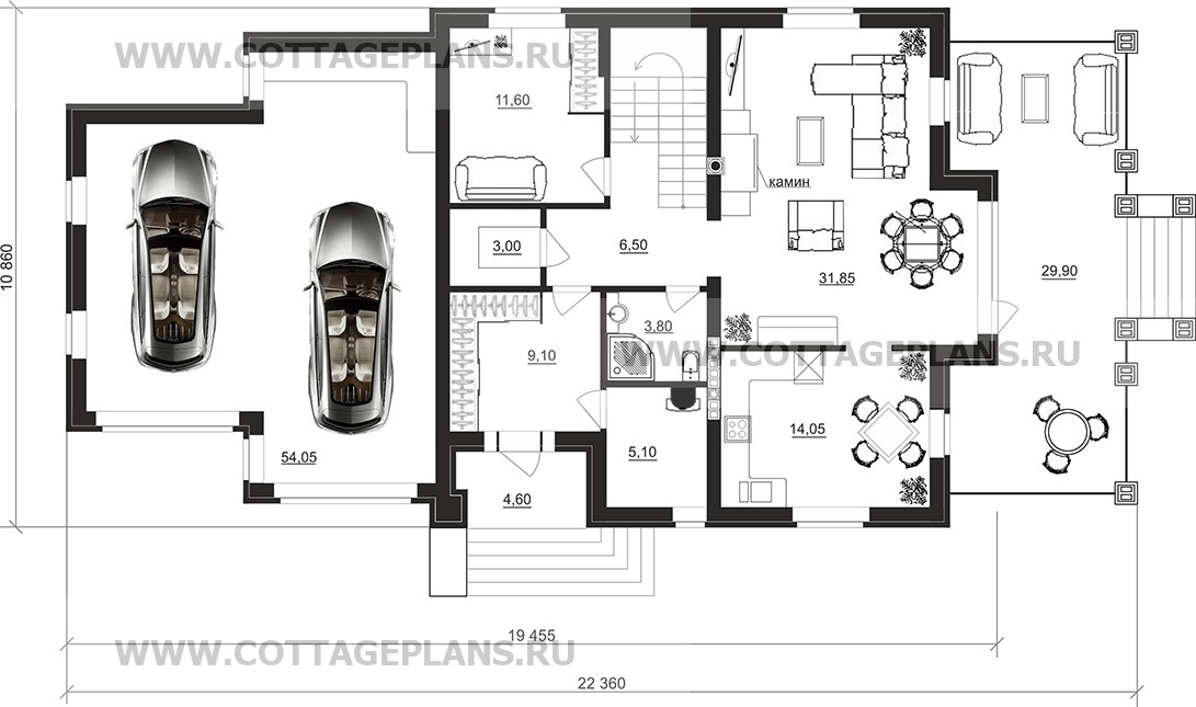 Поэтажные планы проект дома 78-22 общ. площадь 301,30м2