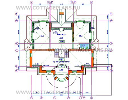 Поэтажные планы проект дома 34-22 общ. площадь 975,2 м2