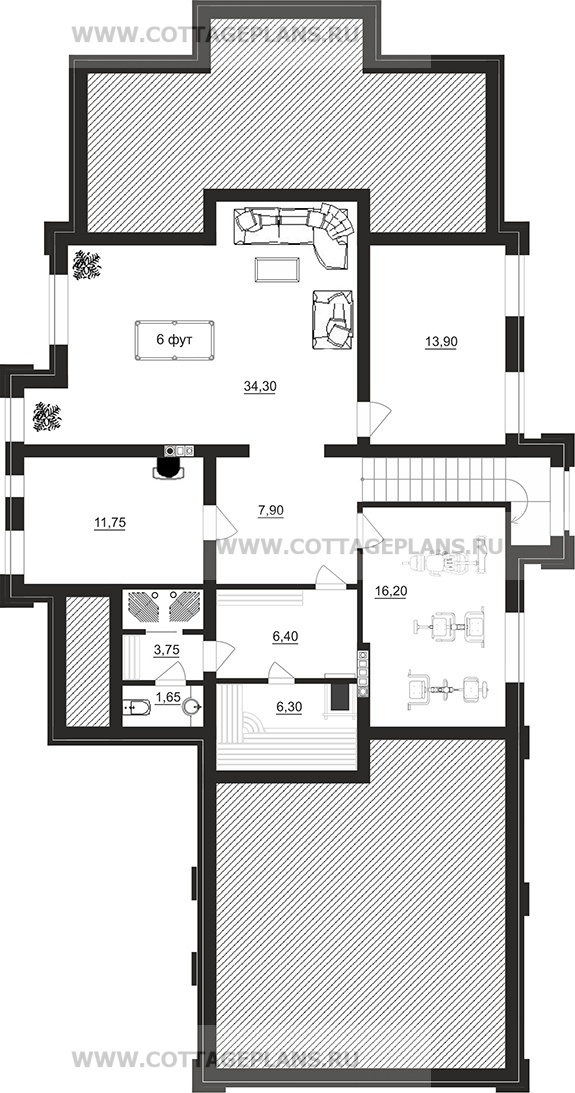 Поэтажные планы проект дома 101-85 общ. площадь 360,75 м2