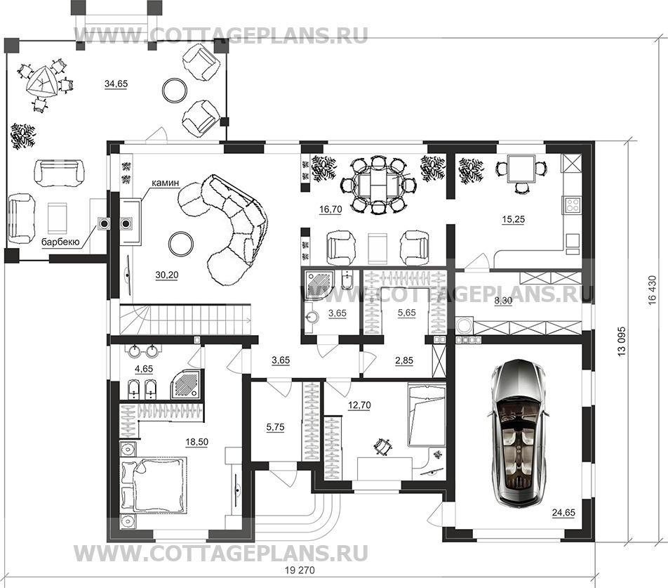 Поэтажные планы проект дома 96-33 общ. площадь 388,70 м2