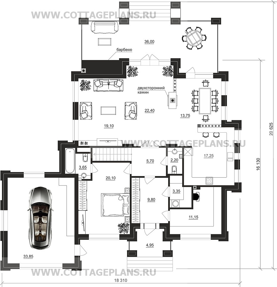 Поэтажные планы проект дома 200-92 общ. площадь 288,80 м2