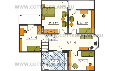 Поэтажные планы проект дома 47-90 общ. площадь 193,9 м2