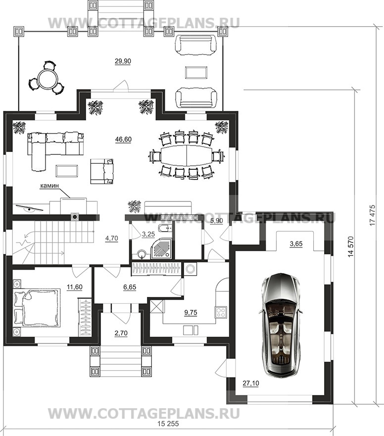 Поэтажные планы проект дома 201-04 общ. площадь 284,60 м2