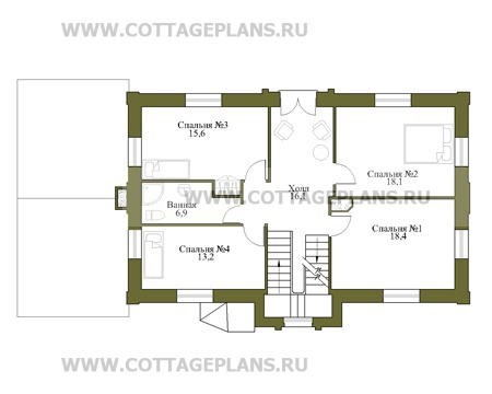 Поэтажные планы проект дома 51-19 общ. площадь 289,0м2