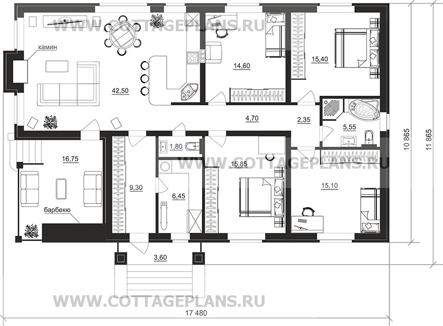 Поэтажные планы проект дома 902-01 общ. площадь 133,60 м2