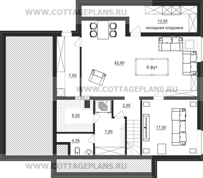 Поэтажные планы проект дома 14-11 общ. площадь 342,90 м2
