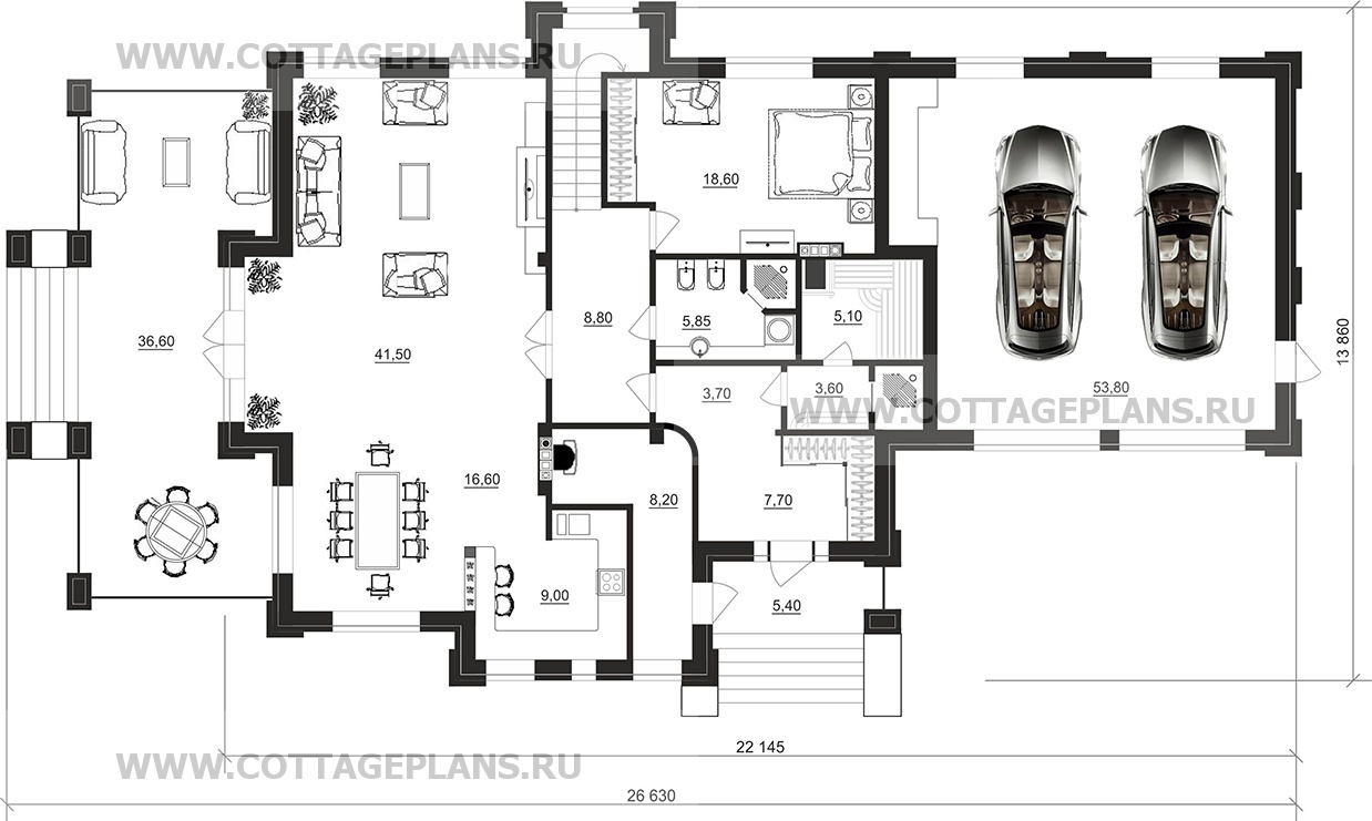 Поэтажные планы проект дома 200-83 общ. площадь 309,10м2