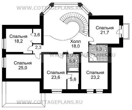 Поэтажные планы проект дома 30-16 общ. площадь 392,2м2