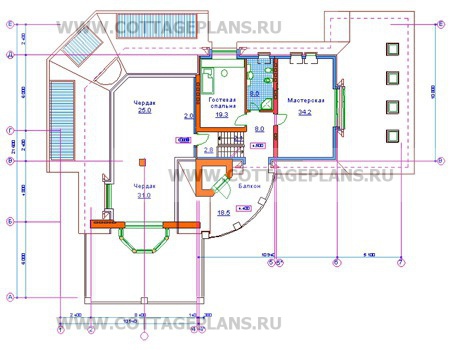 Поэтажные планы проект дома 34-08 общ. площадь 569,1м2