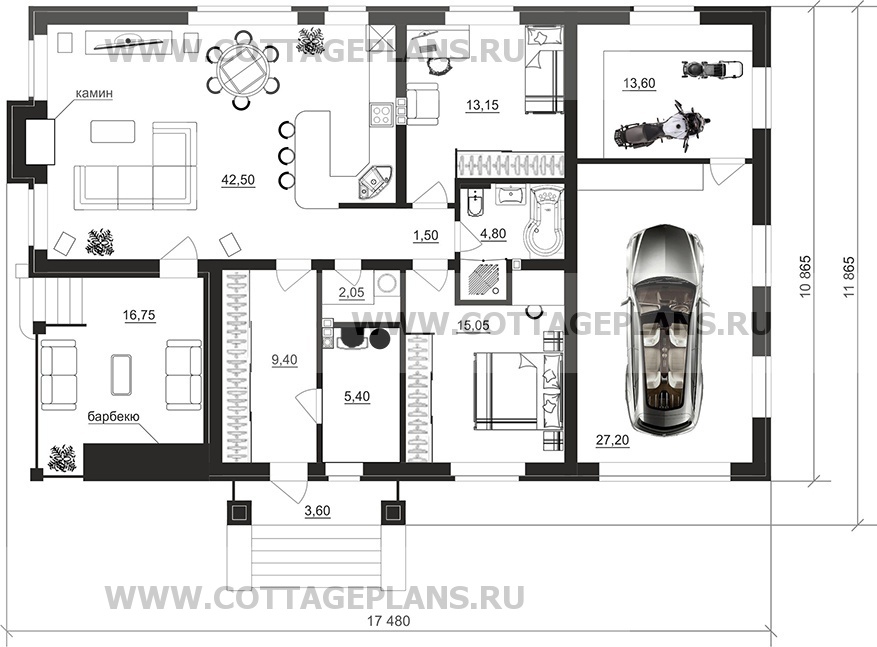 Поэтажные планы проект дома 700-73 общ. площадь 134,65м2
