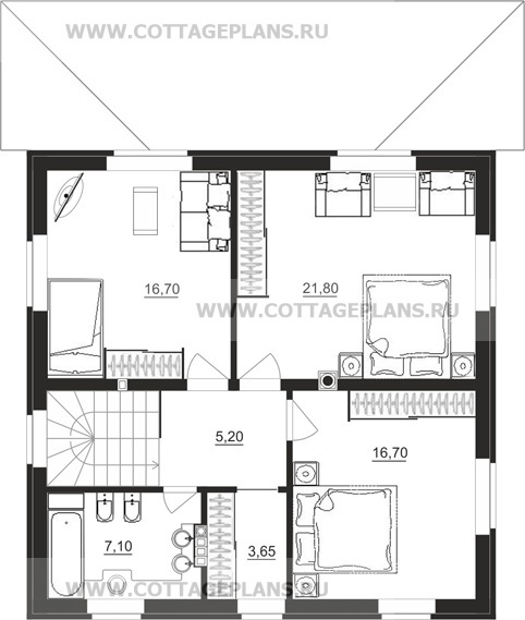 Поэтажные планы проект дома 21-65 общ. площадь 141,70 м2