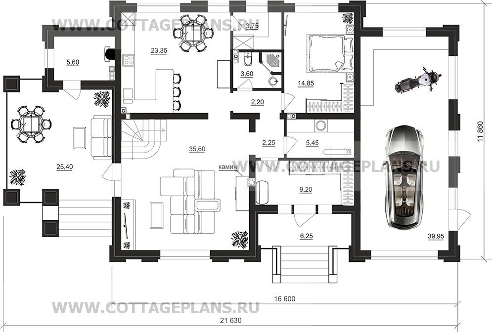 Поэтажные планы проект дома 204-38 общ. площадь 239,95 м2