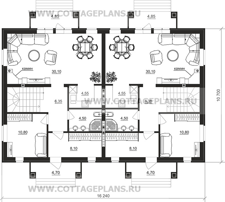 Поэтажные планы проект дома 86-67 общ. площадь 389,80 м2