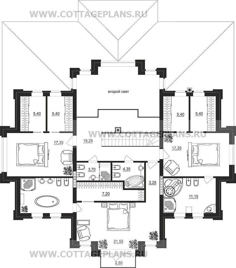 Поэтажные планы проект дома 101-21 общ. площадь 426,05 м2
