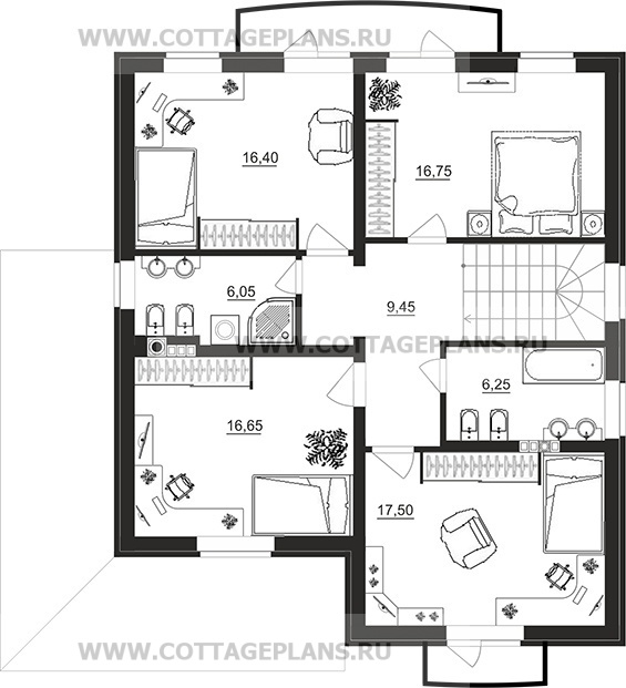 Поэтажные планы проект дома 16-78 общ. площадь 181,70 м2