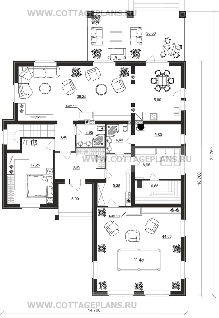 Поэтажные планы проект дома 23-19 общ. площадь 285,00 м2