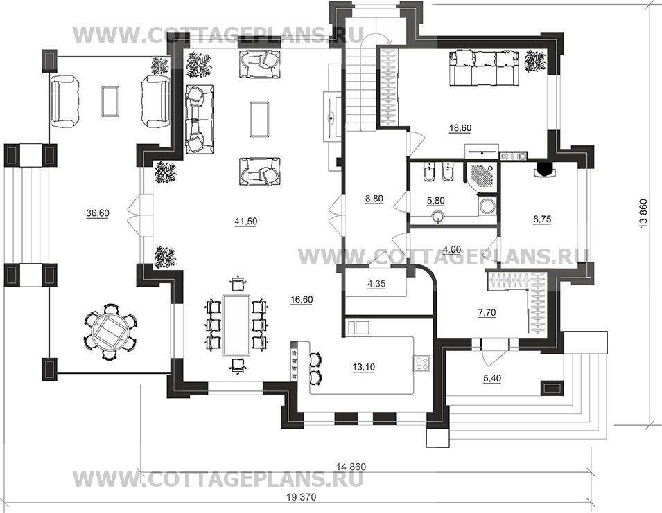 Поэтажные планы проект дома 100-80 общ. площадь 257,90 м2