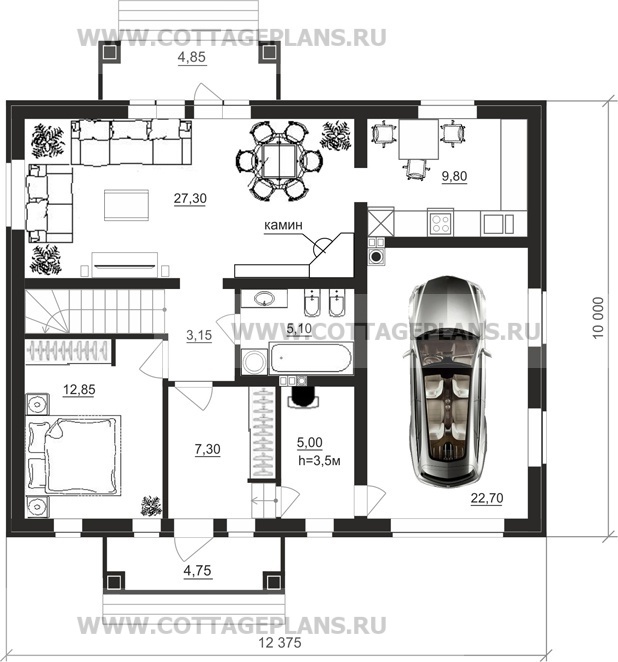 Поэтажные планы проект дома 21-76 общ. площадь 155,45 м2