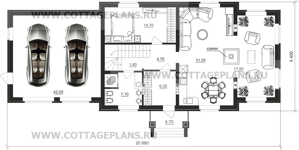 Поэтажные планы проект дома 76-02 общ. площадь 273,10 м2