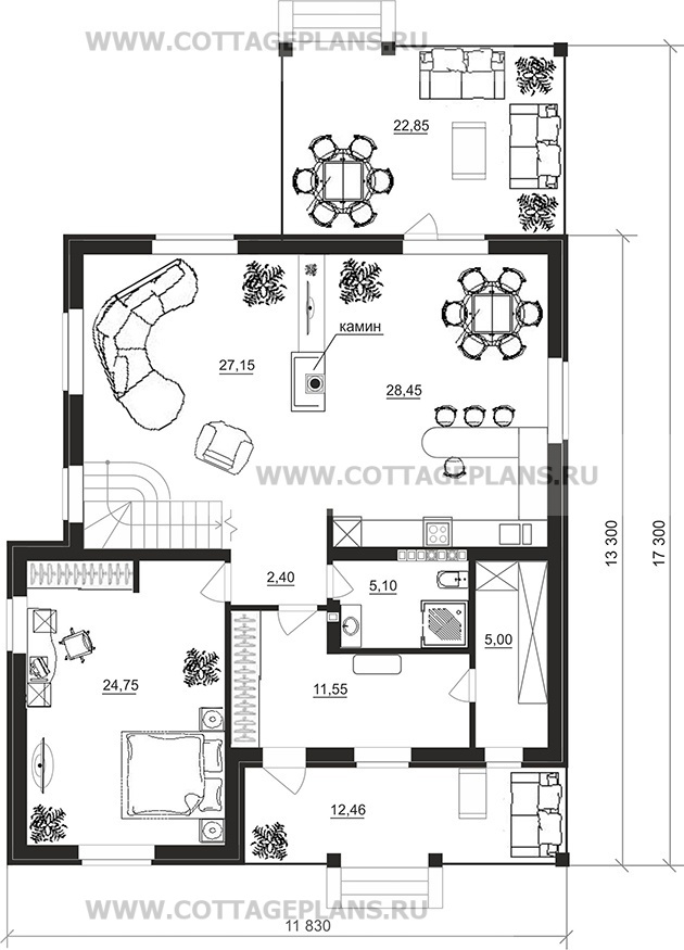 Поэтажные планы проект дома 98-41 общ. площадь 301,65 м2