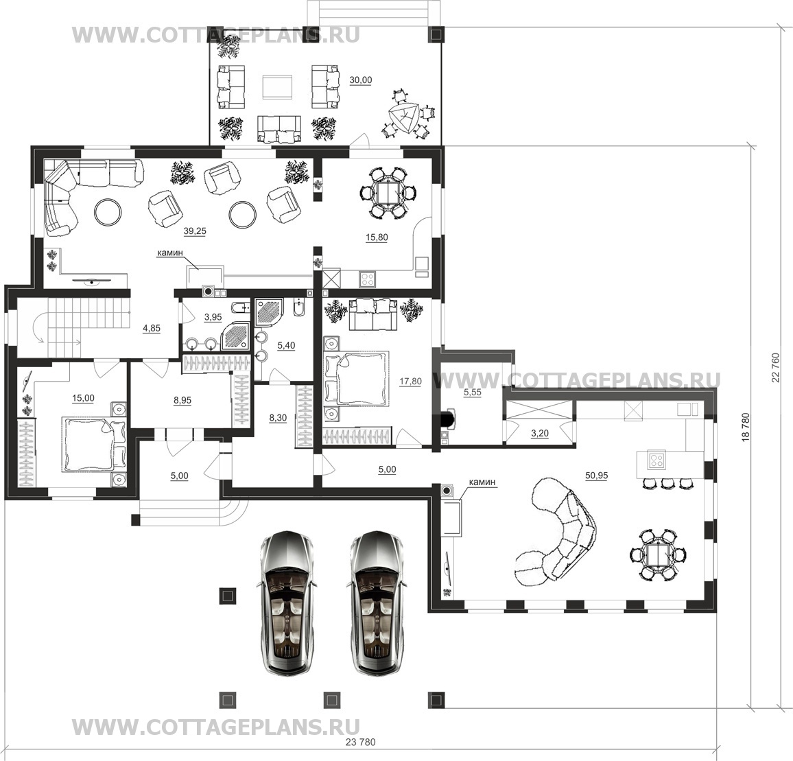 Поэтажные планы проект дома 83-66 общ. площадь 301,70 м2