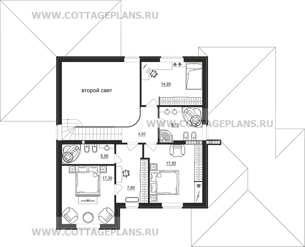 Поэтажные планы проект дома 96-19 общ. площадь 382,70 м2