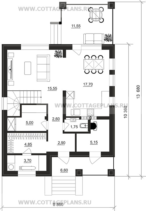 Поэтажные планы проект дома 106-62 общ. площадь 102,75м2