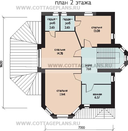 Поэтажные планы проект дома 80-03 общ. площадь 221,45м2