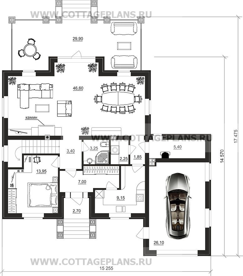Поэтажные планы проект дома 92-73 общ. площадь 209,10 м2