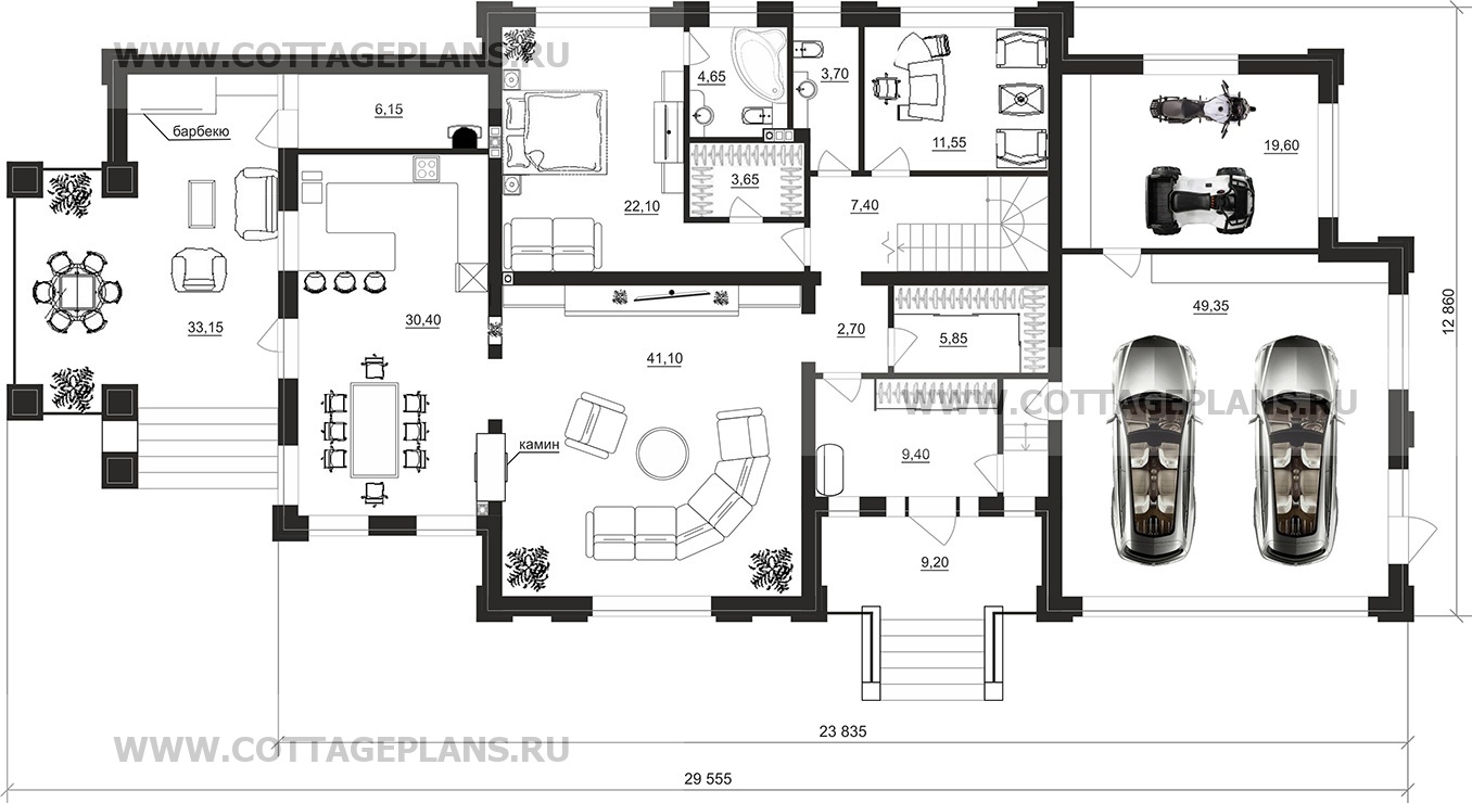 Поэтажные планы проект дома 204-45 общ. площадь 356,95 м2