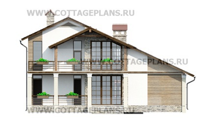 Фасады проект дома 16-77 общ. площадь 265,85 м2