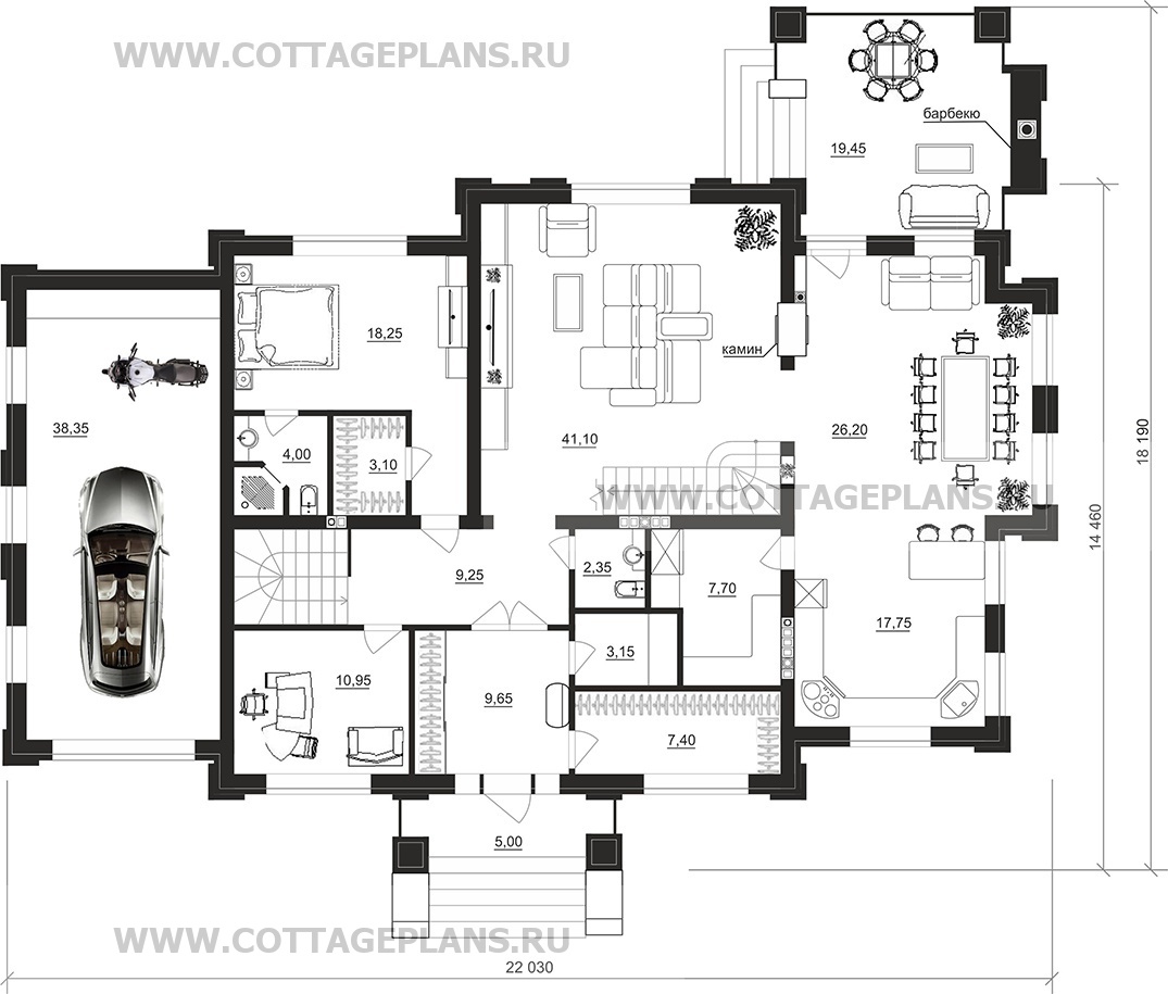 Поэтажные планы проект дома 203-85 общ. площадь 470,8 м2