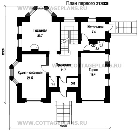 Поэтажные планы проект дома 47-08 общ. площадь 328,3 м2