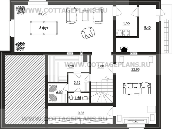 Поэтажные планы проект дома 91-46 общ. площадь 218,10 м2