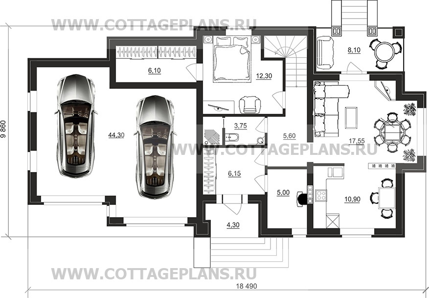 Поэтажные планы проект дома 75-67 общ. площадь 172,00 м2